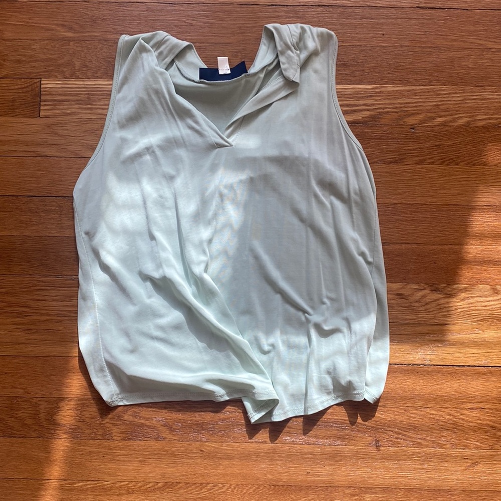 Mint Green Sleeveless Blouse